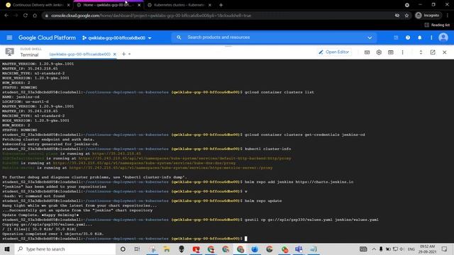Continuous Delivery with Jenkins in Kubernetes Engine | GSP051 | Skill Badge 6: | Qwiklabs | GCP | смотреть онлайн