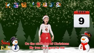 The 12 days of Christmas with Lyrics Actions Movements | Kids Christmas Song | Sing Along