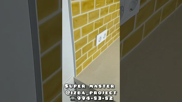 Плитка ручной работы на фартук кухни Английского производителя Winchester tile
