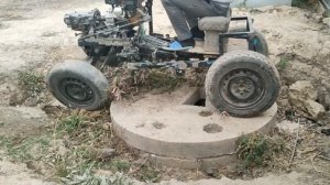 Испытание самодельного мини трактор с двумя кпп, 12 скоростей 7.5 л,с #самоделки #трактор #мотоблок