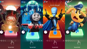 Choo-Choo Charles VS Thomas x Friends VS Megamind VS Sheriff Labrador Dance EDM Rush Tiles Hop