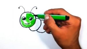 Drawing a caterpillar for children  Рисунок гусеницы для детей  बच्चों के लिए एक कैटरपिलर खींचना