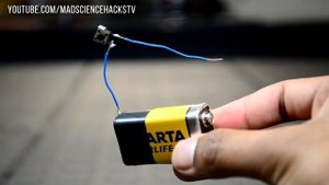 Ultra Bright LED light from 9v battery | Simple life hacks