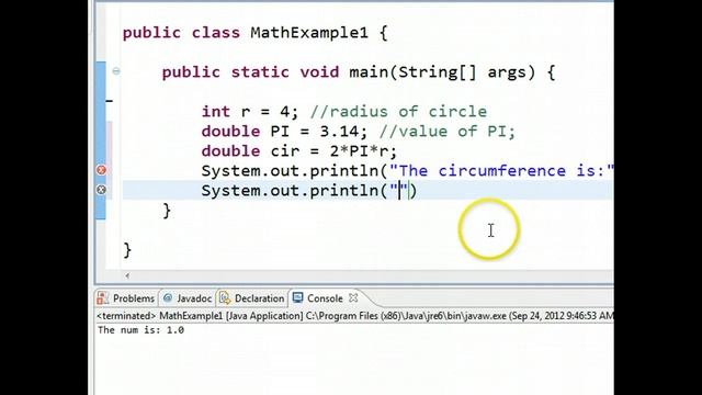 Java   Math Class Fields