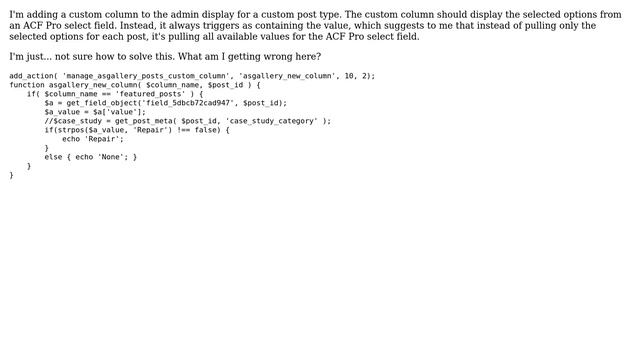 Wordpress: Custom sorting in post columns by ACF Pro Select Field (2 Solutions!!)