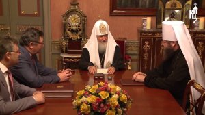 Патриарх Кирилл встретился с губернатором Тамбовской области и митрополитом Тамбовским Феодосием