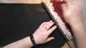 пушистый коврик из ниток