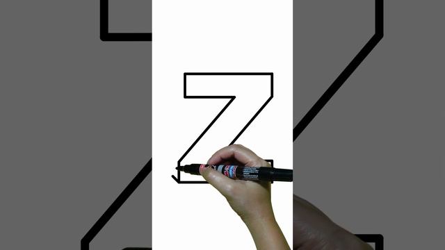 #3dart #howto #draw #3dletterdrawing 3D LETTER Z