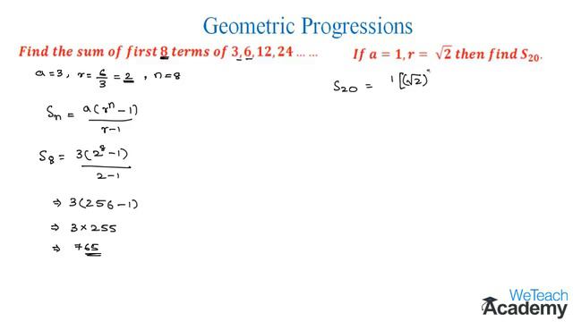 019-Sum Of n Terms Of Geometric Progressions Example  1  Progressions  Maths Arithmetic_v720P