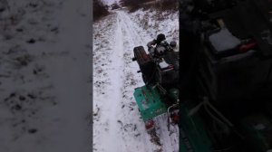 Заготовка дров на мотоблоке.