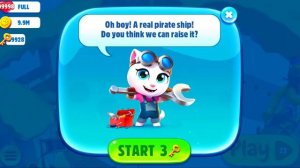 Говорящий Том и его друзья в игре Аквапарк Говорящего Тома - Часть 3 - Фиолетовый Скелет Акулы