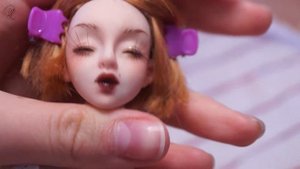 КЛЕИМ РЕСНИЧКИ БЖД КУКЛЕ СО СПЯЩИМ ЛИЦОМ!