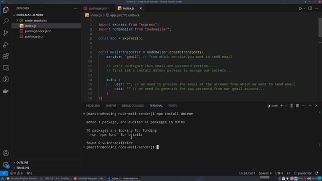 Send Email using Node and Express in 15 minutes (2023) | Backend | Gmail | Express | ASMR