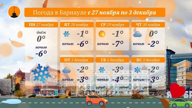 Погода в Барнауле от 27.11.2023 смотреть онлайн