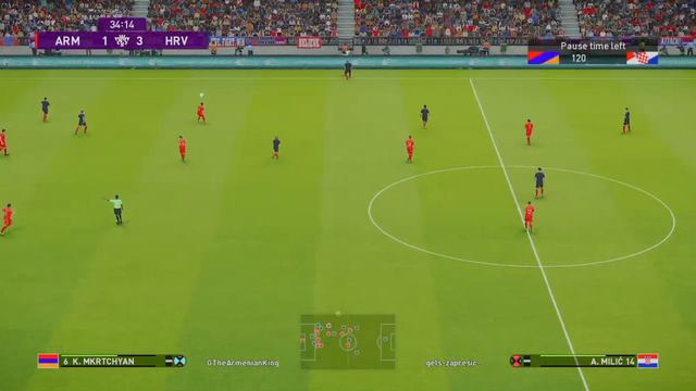 PES 2020 Euro 2020 Armenia - Croatia смотреть онлайн