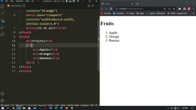 HTML For Beginners: ol li ul tag in html смотреть онлайн