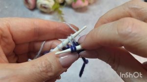 Красивый двухцветный узор! 🪷 Простой узор для кардигана, джемпера, шапки.