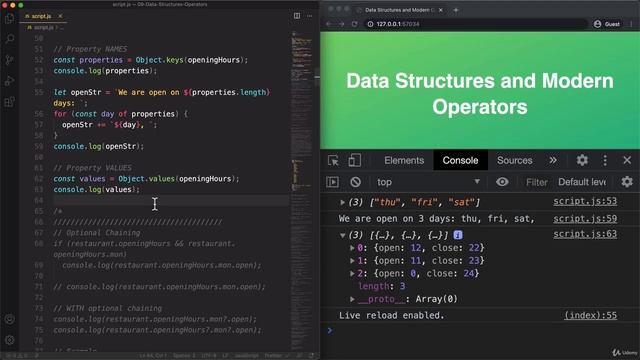 113 Looping Objects  Object Keys, Values, and Entries720p