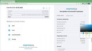 Кастомизация платежной страницы и счета | «Экспресс Платежи»