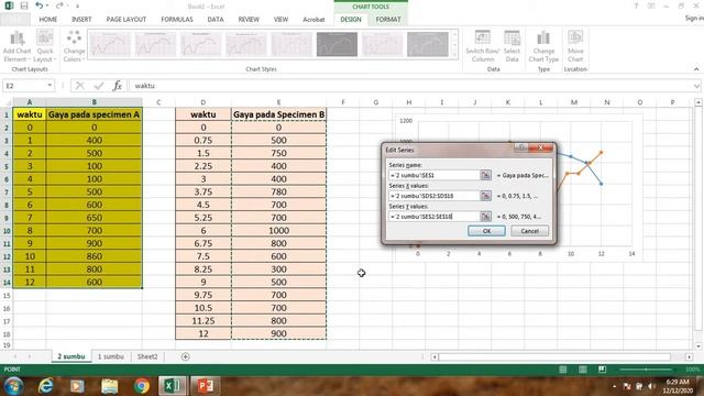 BELAJAR EXCEL : MEMBUAT GRAFIK EXCEL DENGAN 2 NILAI SUMBU X YANG BERBEDA смотреть онлайн