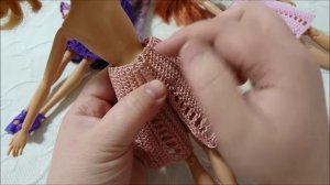 Вязание для кукол крючком   Юбка