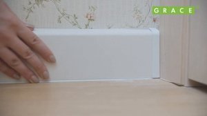Вспененный плинтус ПВХ Aqua 20 с мягкими краями