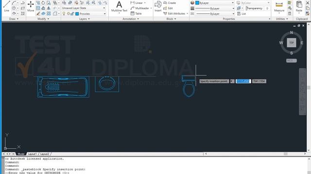 Copy the Toilet Top of the INFOlearnCopy.dwg file, using the red dot (without copying it) as a... смотреть онлайн