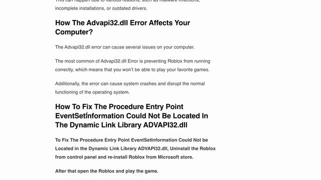 The Procedure Entry Point EventSetInformation Could Not Located in Dynamic Link Library ADVAPI32.dl смотреть онлайн
