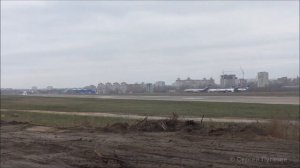 Взлет Ан-22 "Антей" с аэродрома Придача Воронеж (ВАСО)