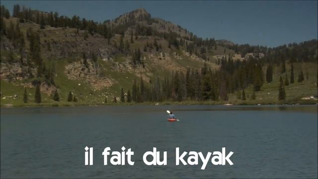 Французский язык для начинающих # Vocabulaire # il fait du kayak смотреть онлайн