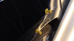 Lada Granta FL Sedan. Без покраски выправил вмятины на заднем крыле.