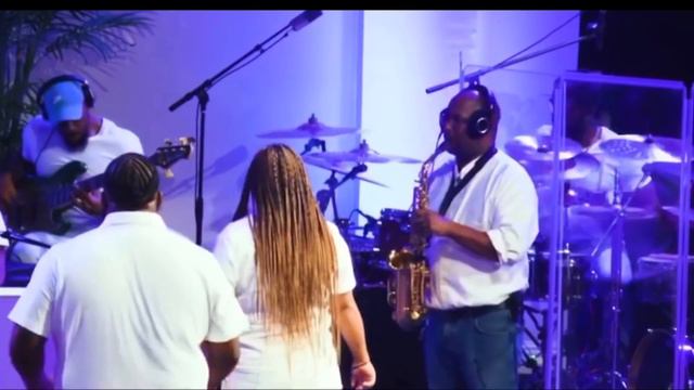 Mike Hunter on drums with my bro Curtis “Oompa” Carswell!! John P. Kee Medley