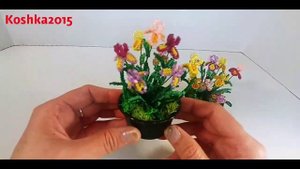 #цветыизбисера МИНИАТЮРНЫЕ ИРИСЫ из бисера Анонс от Koshka2015 - цветы из бисера,  бисероплетение