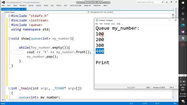 Queue Data Structure C++ | Standard Template Library (STL) | FIFO | Tagalog смотреть онлайн