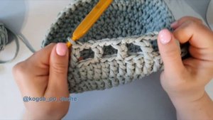 Сумка крючком из шнура. Описание авоськи. МК для начинающих