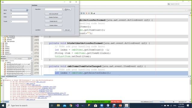 JComboBox in Java смотреть онлайн