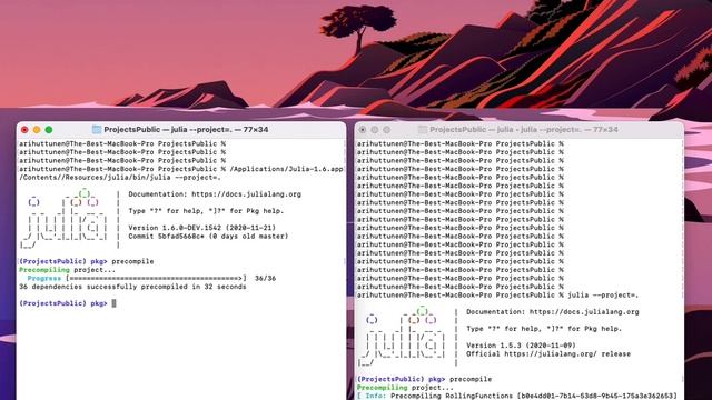 Julia 1.5 vs. Julia 1.6 precompilation speed (no audio) смотреть онлайн
