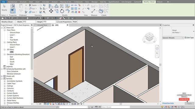 Revit Tutorial [2022] | How to model ART & PAINTINGS to walls in Revit