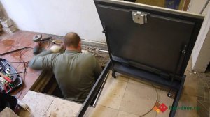 Напольный люк в погреб из проф-трубы