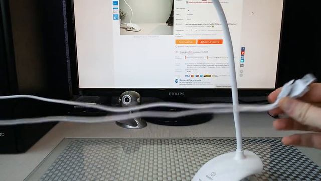 Настольная лампа из Китая с сенсорным управлением, отличного качества и с тремя режимами. смотреть онлайн