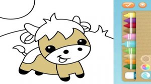 Развивающее Видео для детей Раскраска - Учимся раскрашивать зайчика и коровку. Носики Курносики