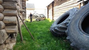 Очередной покос травы триммером