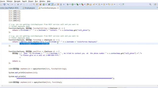 Learn Java 8 Function With Working Examples Eclipse Session. Real world example demonstrated! смотреть онлайн