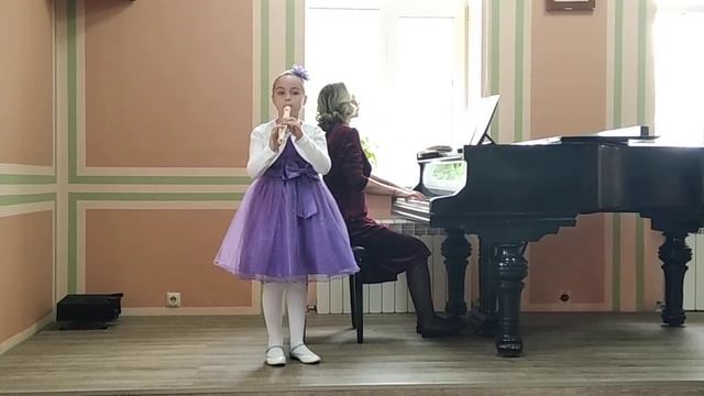 Измайлова Алиса - блокфлейта - Антонио Вивальди - Концерт "Зима", часть 2