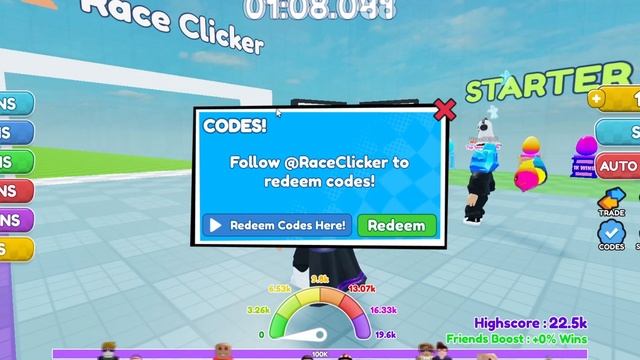 *HELL* ALL WORKING CODES FOR RACE CLICKER IN 2022! ROBLOX RACE CLICKER CODES смотреть онлайн