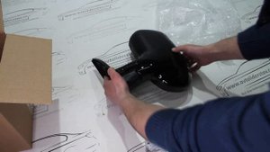 Зеркало Газель Новое черное ручной привод/без поворота/без обогрева (ЛЕВОЕ)