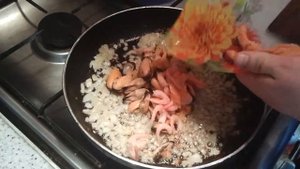 Паста с морепродуктами  /   pasta with seafood.