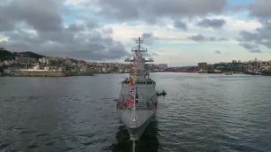 Владивосток. Корабли Тихоокеанского флота стоят в парадном ордере