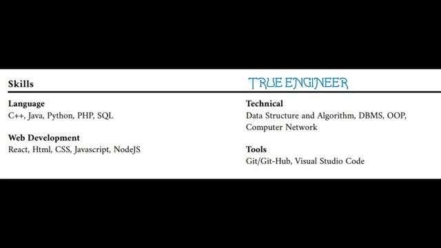 Skill In Resume | Best Resume Review | Placement Strategy True Engineer смотреть онлайн