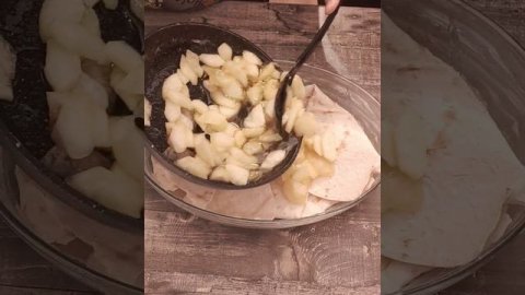 Яблочный пирог из лаваша. Простой рецепт